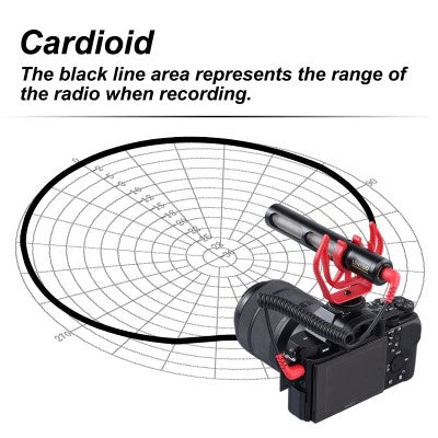 LENSGO Super-Cardioid Interview Live Stream Microphone 5m Range For Pro Vlogging (Black)