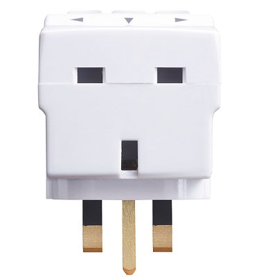 Masterplug MSWG3-MPA 3Way Switch Adaptor with Power Neon