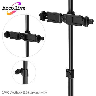 Hoco LV02 Selfie LED Ring Light with Tripod & Holder for 3Devices