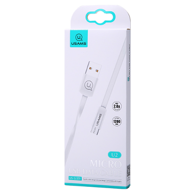 Usams US-SJ201 USB A to Micro USB Charging Cable 1.2M White