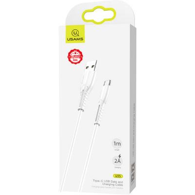 Usams US-SJ366 U35 USB A to Type-C Charging Cable 2A 1M (White)