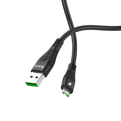 HOCO U53 4A Flash Micro Charging Cable (Black)