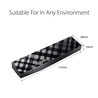 ASUS Dual-band Wireless-AC1300 USB 3.0 Wi-Fi Adapter (USB-AC56)