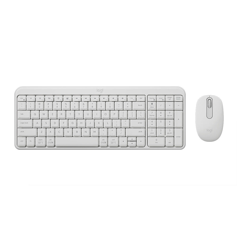 Logitech MK250 Compact Wireless Keyboard and Mouse Combo (White)