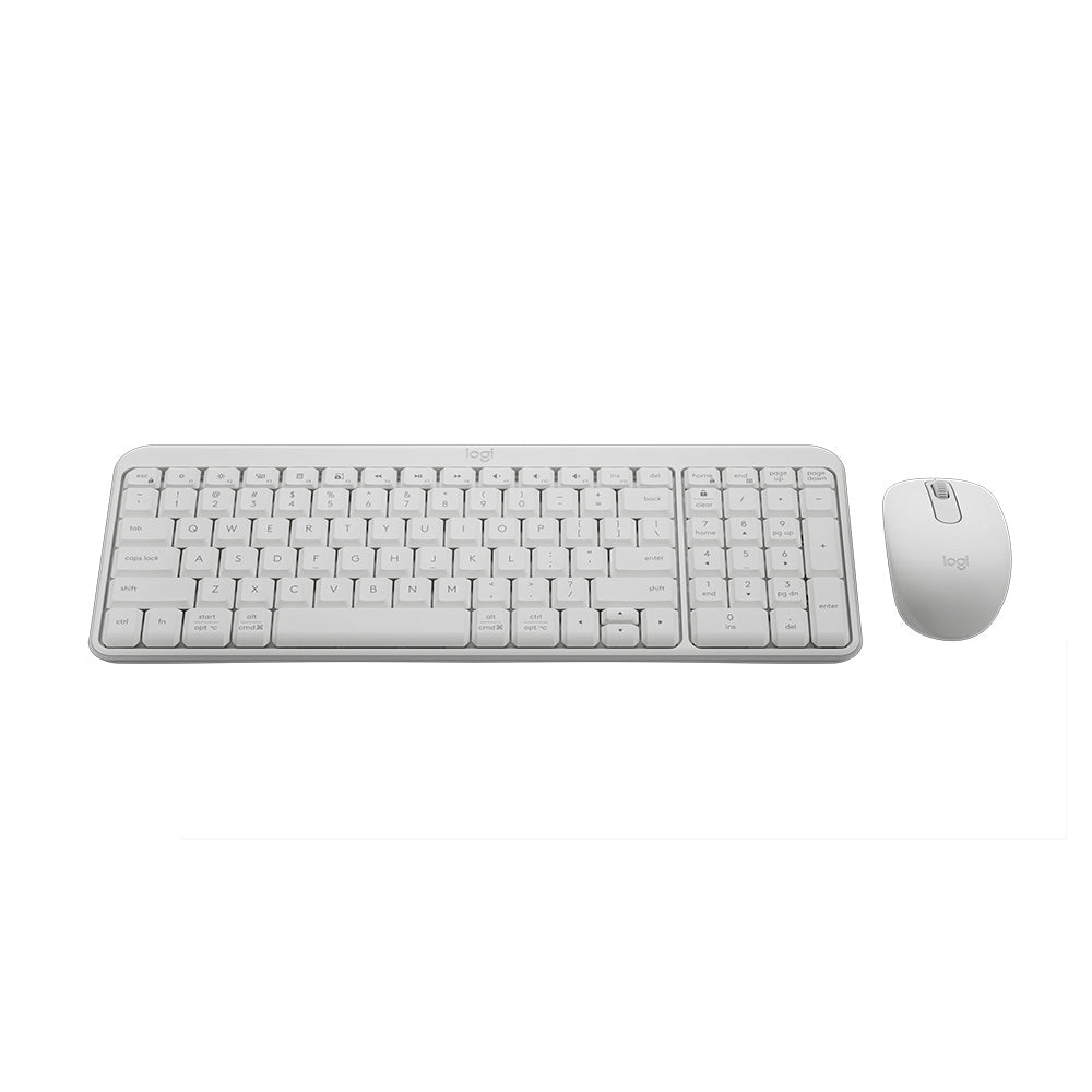 Logitech MK250 Compact Wireless Keyboard and Mouse Combo (White)