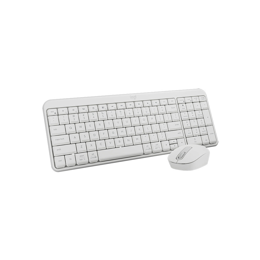 Logitech MK250 Compact Wireless Keyboard and Mouse Combo (White)