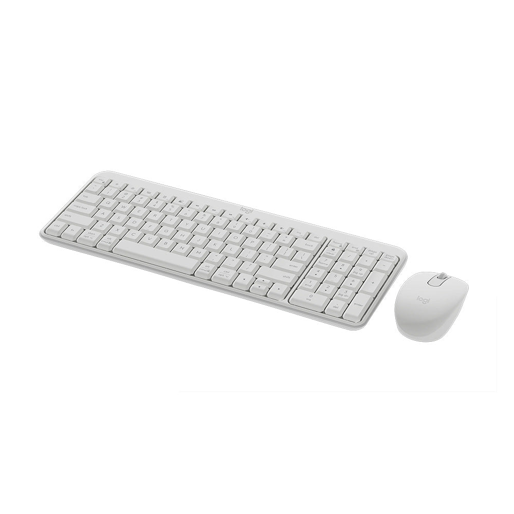 Logitech MK250 Compact Wireless Keyboard and Mouse Combo (White)