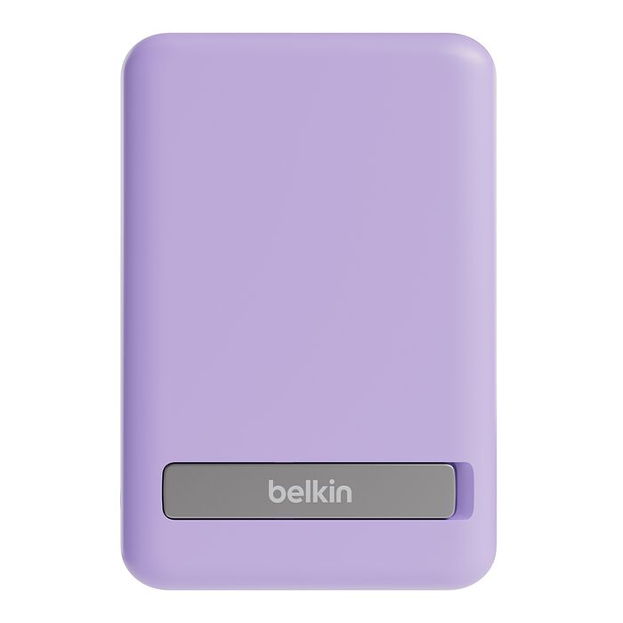 Belkin BPD004qcPU BoostCharge Magnetic Wireless Power Bank 5K + Stand (Purple)