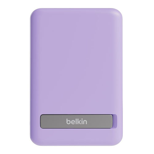 Belkin BPD004qcPU BoostCharge Magnetic Wireless Power Bank 5K + Stand (Purple)
